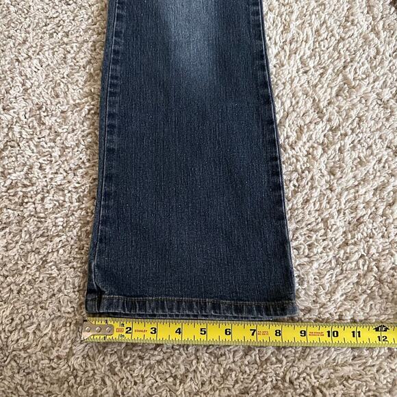 Southpole Womens Flare Jeans‎ Cargo Pockets Denim Stretch Dark Wash Blue Size 7 - Picture 15 of 16